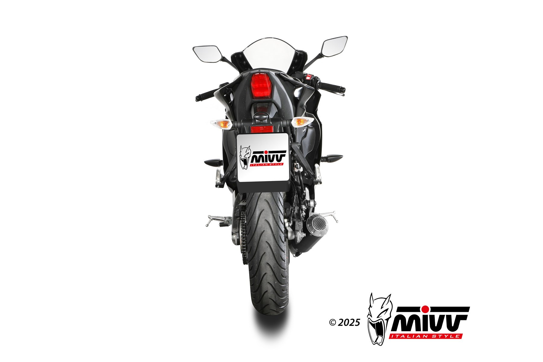 Mivv Full System 1x1 MK3 BLACK YAMAHA MT-125 / YZF R125 2025-