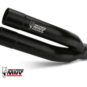 Mivv Slip-On Double Gun Black Yamaha YZF R25 2015-24 / YZF R3 2015-24