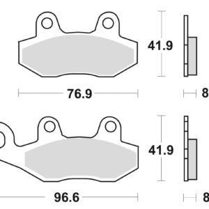 Braking Juego de pastillas de freno sinterizadas CM44 para Husqvarna/Kawasaki/Suzuki/Yamaha