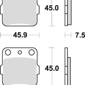 Braking Juego de pastillas de freno semimetálicas SM1 para Honda/Husqvarna/Kawasaki/Suzuki/Yamaha