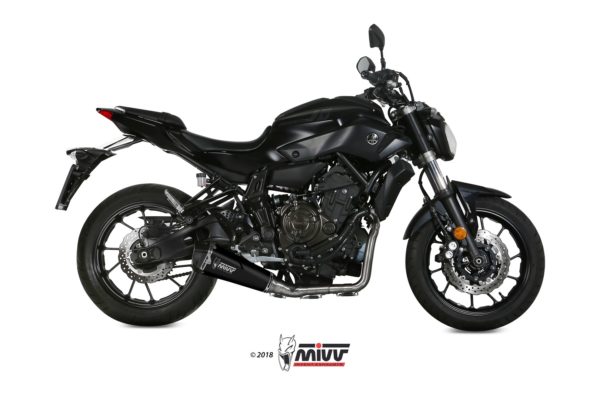 Escape Mivv Full system 2x1 Delta Race black Yamaha MT-07 / FZ-07 2014-20