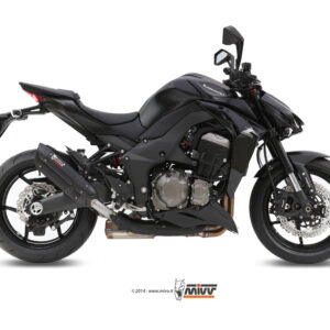 Mivv 2 Slip-On Suono black con tapa carbono Kawasaki Z1000 / Z1000 R Edition 2014-20