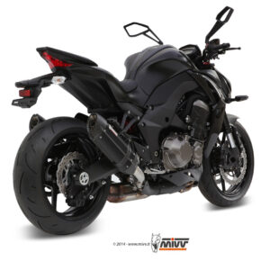 Mivv 2 Slip-On Suono black con tapa carbono Kawasaki Z1000 / Z1000 R Edition 2014-20