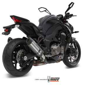 Mivv 2 Slip-On Suono St. Steel con tapa carbono Kawasaki Z1000 / Z1000 R Edition 2014-20