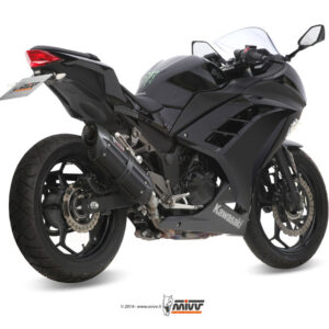 Mivv Slip-On Suono black con tapa carbono Kawasaki Ninja 300 2013-16 / Z300 2015-16
