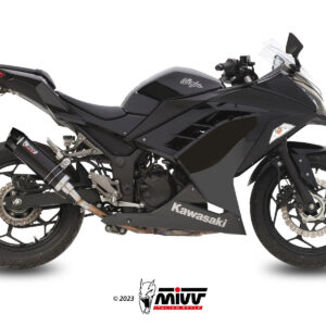 Mivv Slip-On GP black con tapa carbono Kawasaki Ninja 300 2013-16 / Z300 2015-16