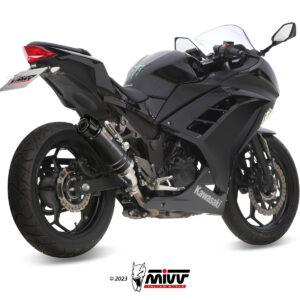 Mivv Slip-On GP black con tapa carbono Kawasaki Z750 2007-14