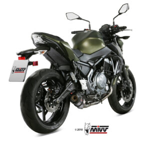 Mivv Full system 2x1 Oval Titan con tapa carbono Kawasaki Ninja 650 / Z650 2017-23