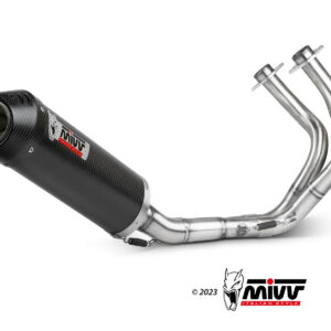 Mivv Full system 2x1 Oval carbono con tapa carbono Kawasaki Ninja 650 / Z650 2017-23