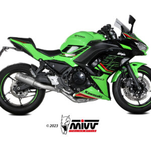 Mivv Full system 2x1 MK3 St. Steel Kawasaki Ninja 650 / Z650 2024-25 (2 sondas lambda)