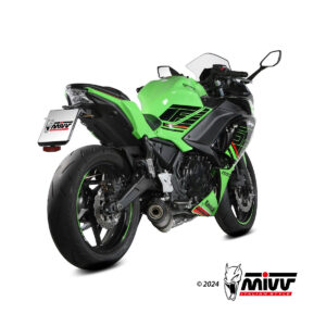 Mivv Full system 2x1 Oval carbono con tapa carbono Kawasaki Ninja 650 / Z650 24-25 (2 sondas lambda)