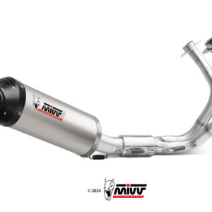 Mivv Full system 2x1 Oval Titanio con tapa carbono Kawasaki Ninja 650 / Z650 24-25 (2 sondas lambda)