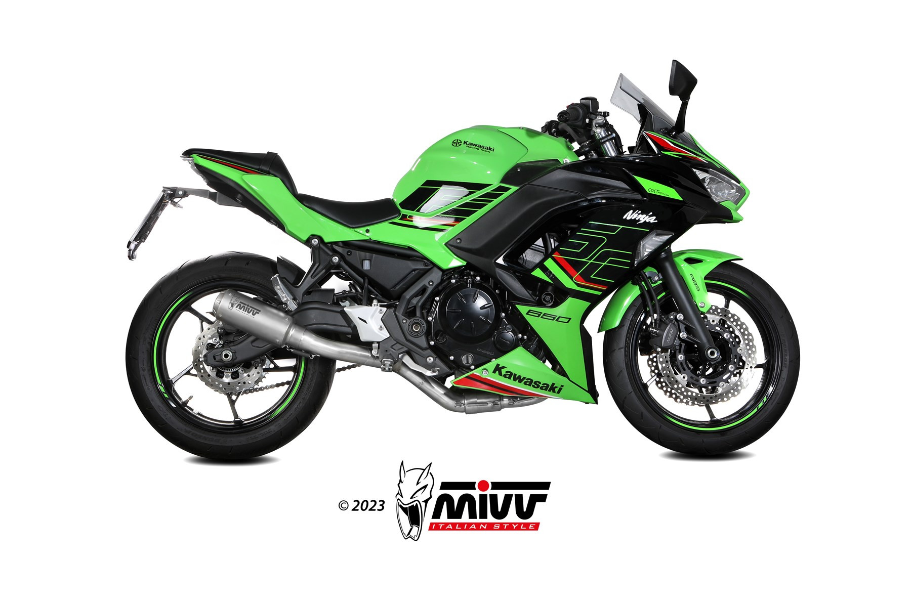 Mivv Full system 2x1 MK3 carbono Kawasaki Ninja 650 / Z650 2024-25 (2 sondas lambda)