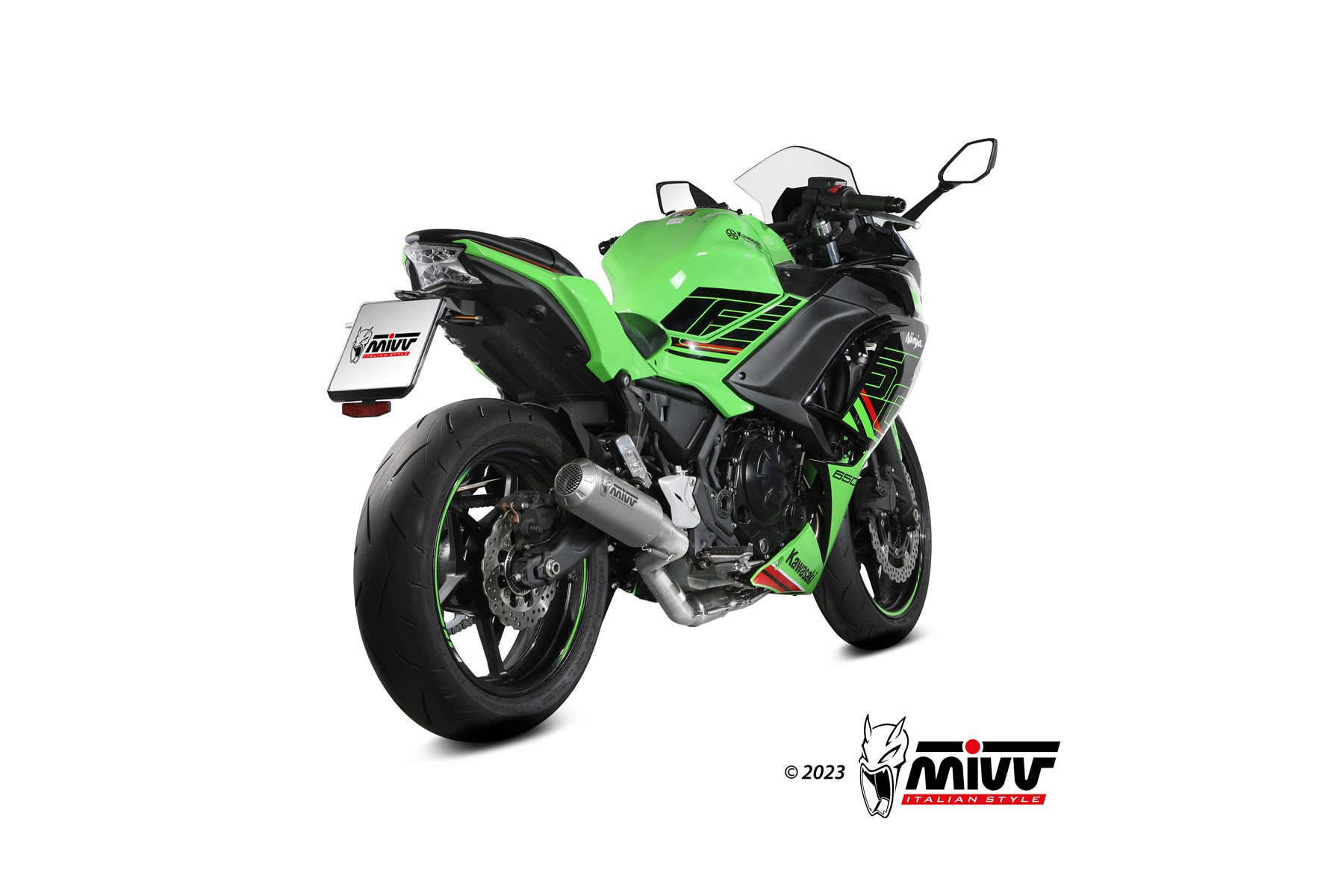 Mivv Full system 2x1 MK3 carbono Kawasaki Ninja 650 / Z650 2024-25 (2 sondas lambda)