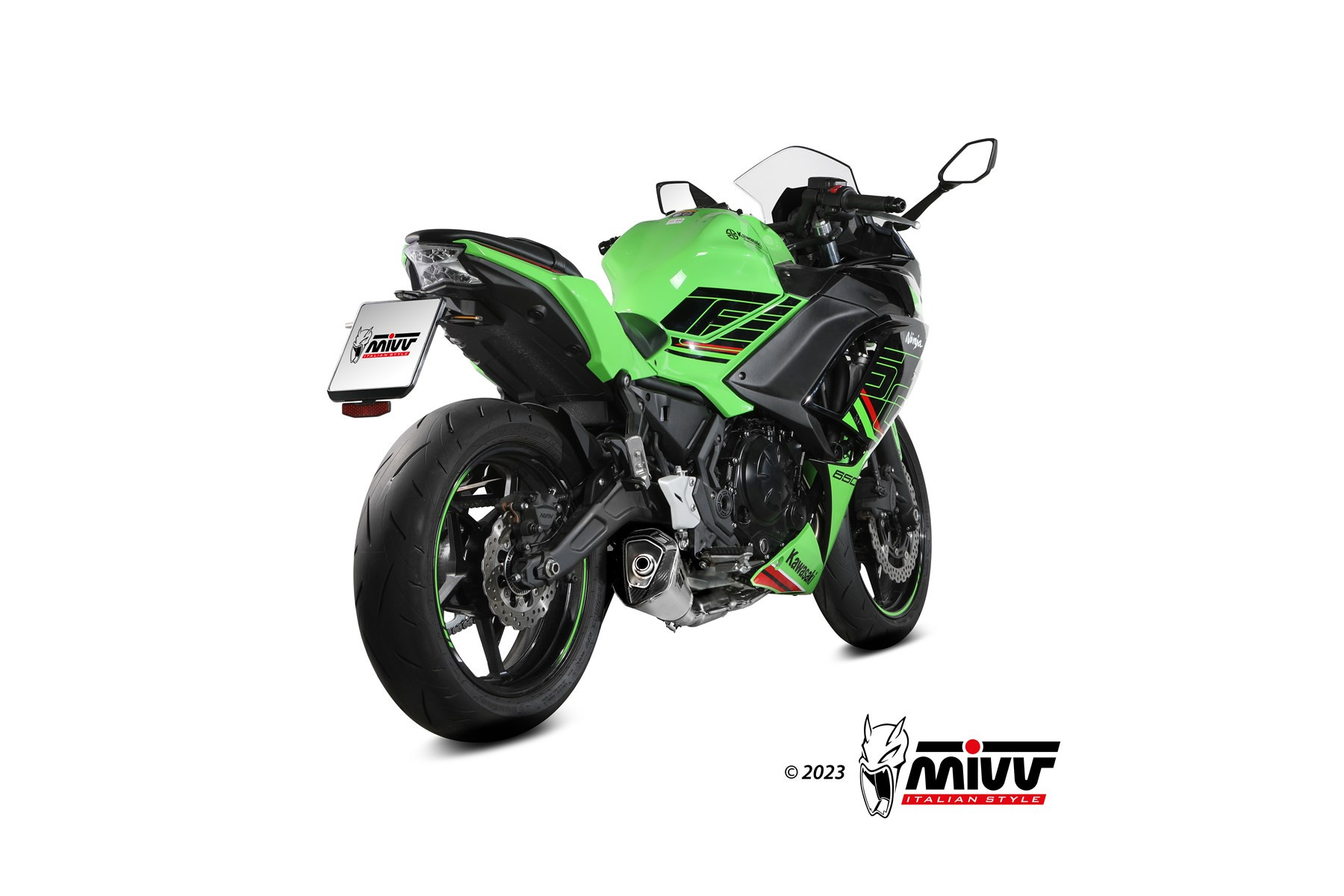 Mivv Full system 2x1 Delta Race Black Kawasaki Ninja 650 / Z650 2024-25 (2 sondas lambda)