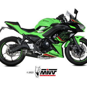 Mivv Full system 2x1 MK3 St. Steel Kawasaki Ninja 650 / Z650 2024-25 (2 sondas lambda)