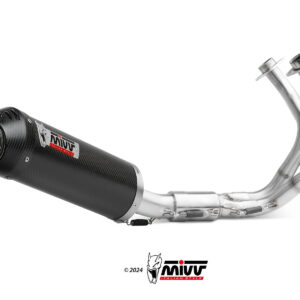 Mivv Full system 2x1 Oval carbono con tapa carbono Kawasaki Ninja 650 / Z650 24-25 (2 sondas lambda)