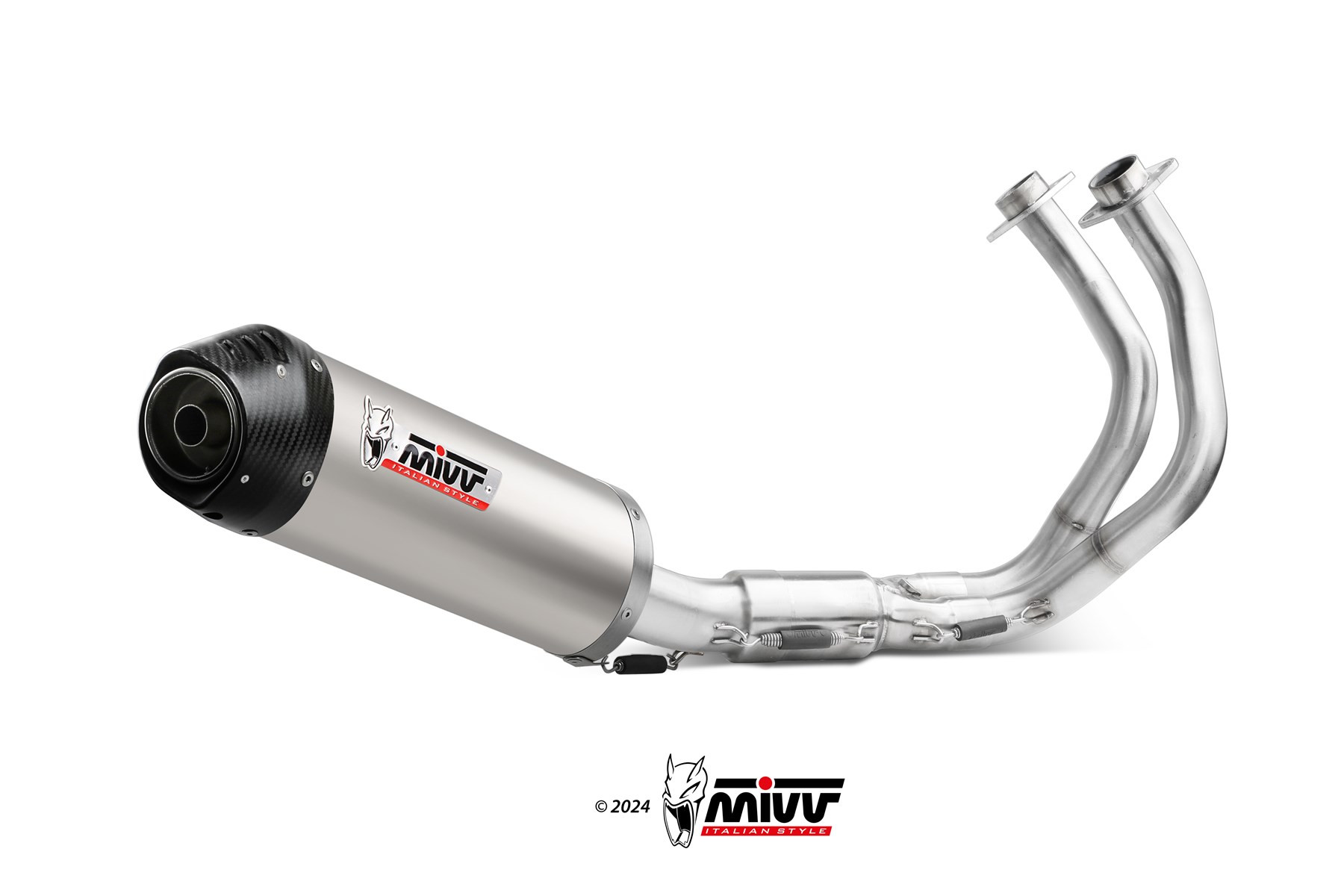 Mivv Full system 2x1 Oval Titanio con tapa carbono Kawasaki Ninja 650 / Z650 24-25 (2 sondas lambda)