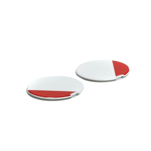 AGV PAINTED SCREW COVERS ORBYT BLOCK PEARL WHITE/ EBONY/RED