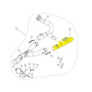 Akrapovic Cabezal de acero inoxidable derecho