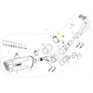 Akrapovic Casquillo espaciador de aluminio