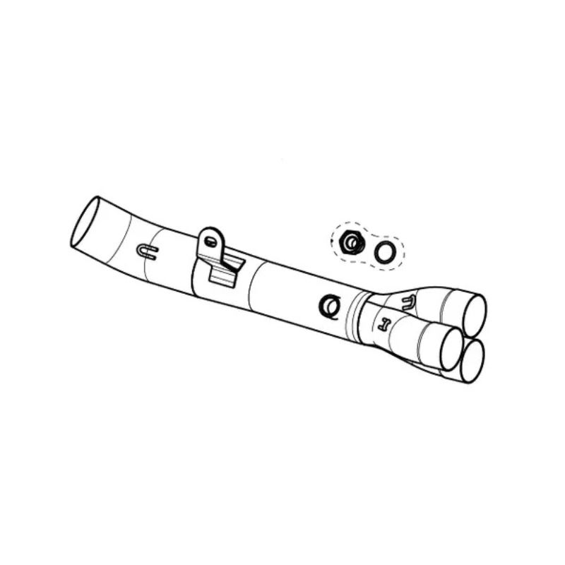 Akrapovic Colector de tubo EN Y de acero inoxidable