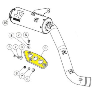 Akrapovic Escudo termico de acero inoxidable