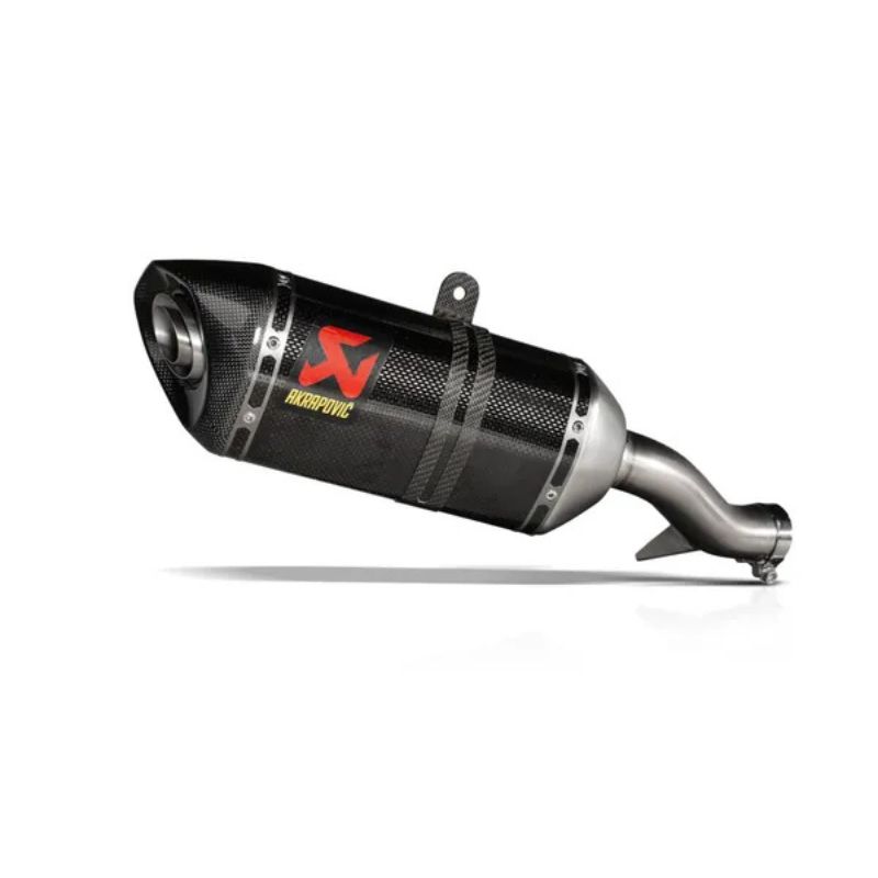 Akrapovic Silenciador de linea deslizable de carbono Y tapa de carbono