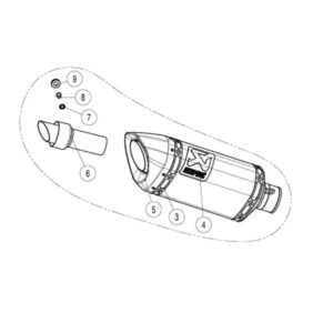 Akrapovic Silenciador de repuesto de carbono