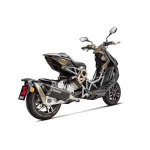 Akrapovic Silenciador de linea deslizable tapa de carbono de acero inoxidable negra