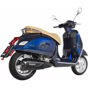 Akrapovic Silenciador de linea deslizable tapa de carbono de acero inoxidable negra