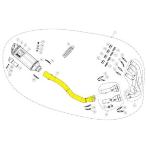 Akrapovic Tubo de enlace de acero inoxidable