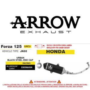 Arrow Sistema completo con silencioso Urban de aluminium "Dark" con fondo en acero "Dark" 53056ANN