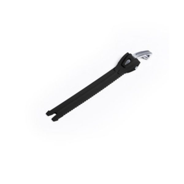 BANDA DENTADA ALUMINIO TIRO L 17CM NEGRO PLATA