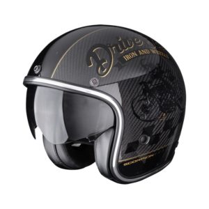 Casco Scorpion BELFAST EVO CARBON ZIPPY Black-Gold