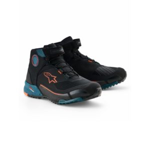 Botas Alpinestars CR-X DRYSTAR RIDING  BLACK PETROL ORANGE FLUO