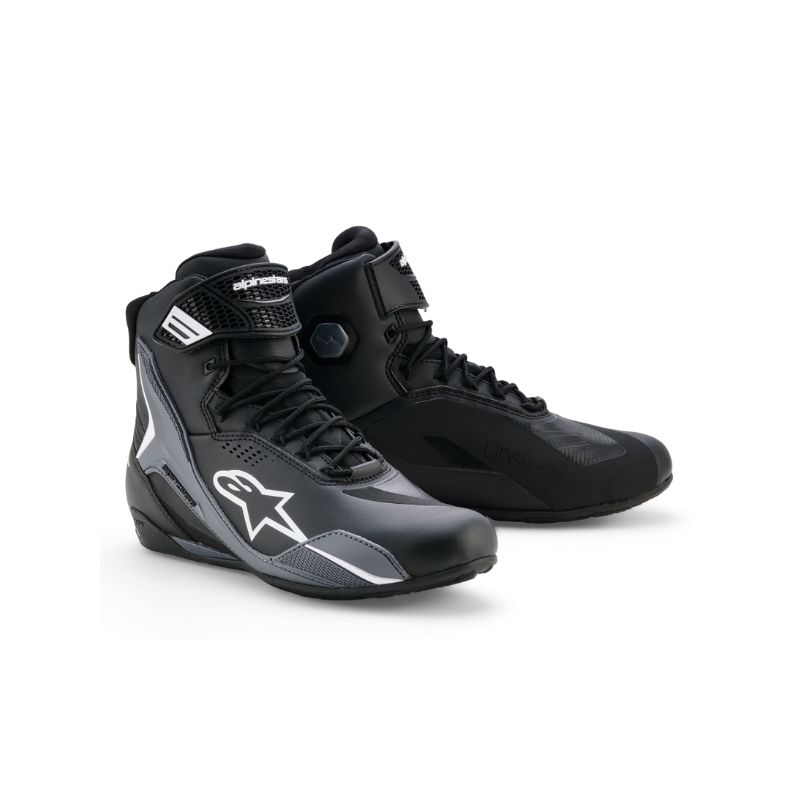 Botas Alpinestars FASTER-4 DRYSTAR BLACK COOL GRAY WHITE