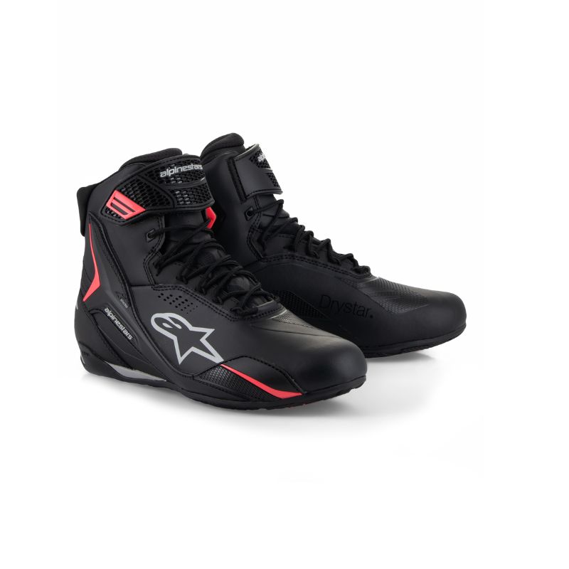 Botas Alpinestars STELLA FASTER-4 DRYSTAR BLACK GRAY CORAL FLUO