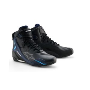 Botas Alpinestars FASTER-4 DRYSTAR BLACK NIGHT NAVY CYAN