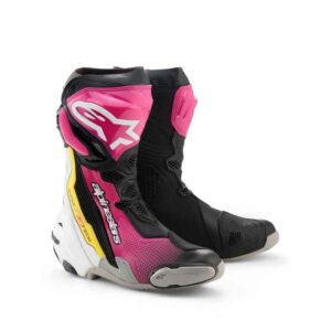 Botas Alpinestars SUPERTECH R BLACK MAGENTA WHITE YELLOW