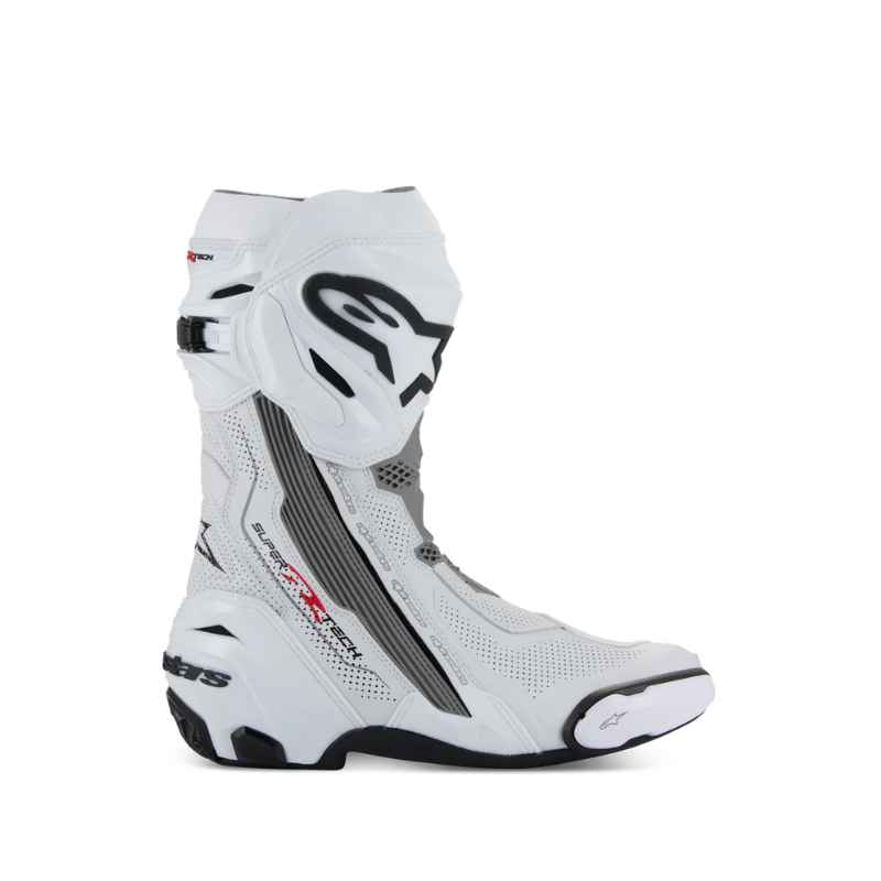 Botas Alpinestars SUPERTECH R VENTED WHITE MID GRAY BLACK