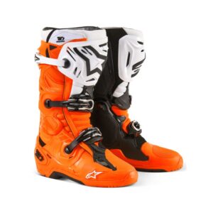 Botas Alpinestars TECH 10 ENDURO ORANGE FLUO BLACK WHITE