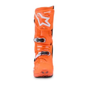 Botas Alpinestars TECH 10 SUPERVENTED ORANGE FLUO BLACK WHIT