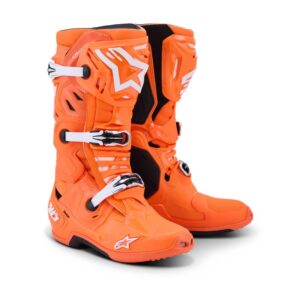 Botas Alpinestars TECH 10 SUPERVENTED ORANGE FLUO BLACK WHIT