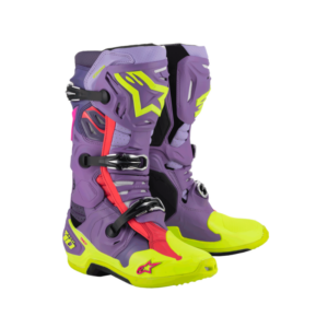 Botas Alpinestars TECH 10 SUPERVENTED PURPLE YELLOW FLUO BLACK