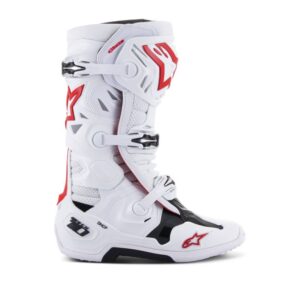 Botas Alpinestars TECH 10 SUPERVENTED WHITE BRIGHT RED