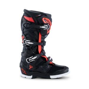 Botas Alpinestars TECH 7 ENDURO DRYSTAR BLACK RED FLUO WHITE