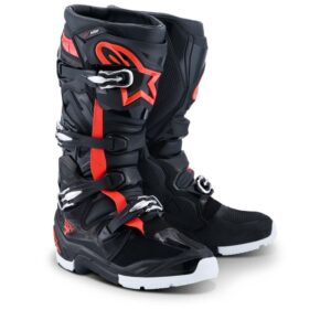 Botas Alpinestars TECH 7 ENDURO DRYSTAR BLACK RED FLUO WHITE