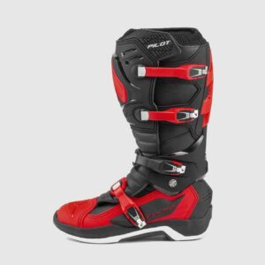 BOTAS FORMA PILOT ROJO NEGRO