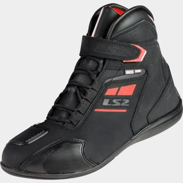 BOTAS LS2 GARRA WATERPROOF BLACK RED